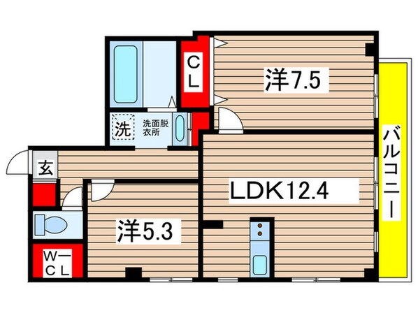 ｱﾙｺﾊﾞﾚｰﾉ　ｼﾝﾒｲの物件間取画像